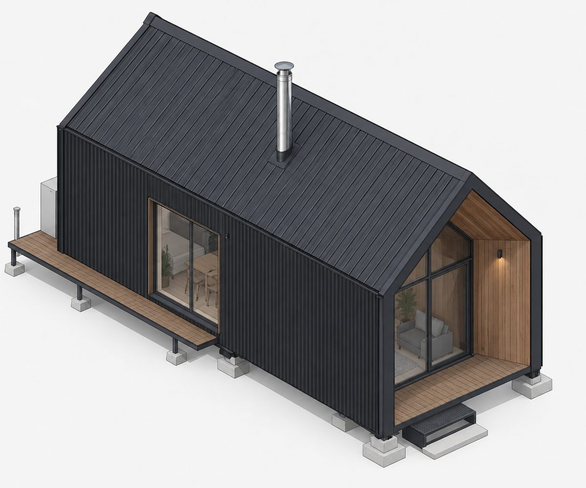 Casa modelada no Archicad, treinamento de Arquitetura e Interiores